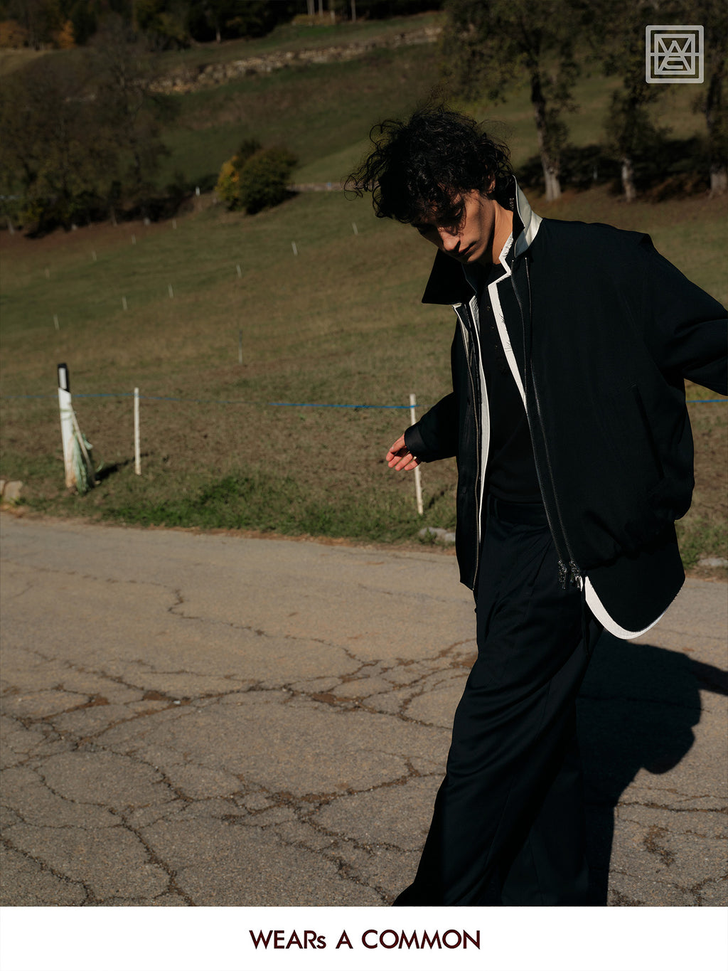 Wool-Acetate Collared Down Coat