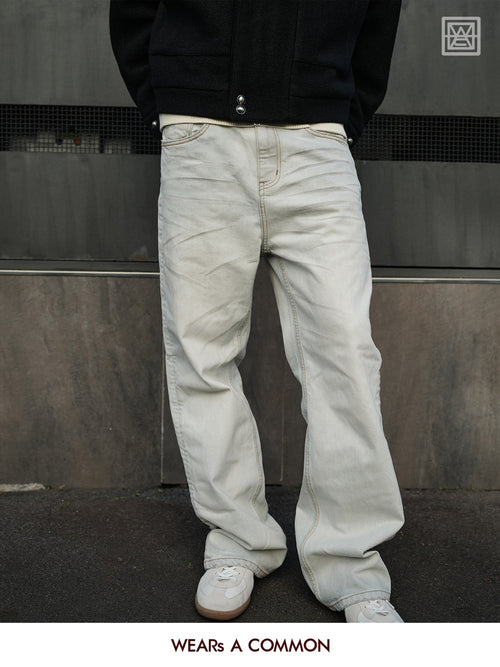 Artisan Stone-Washed Cotton Jeans