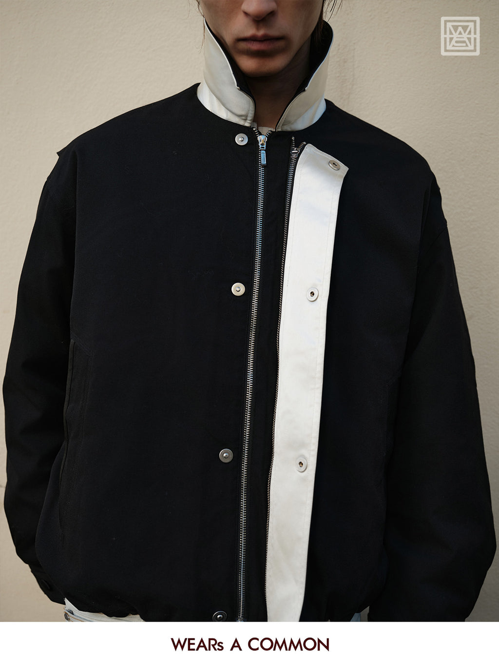 Wool-Acetate Collared Down Coat