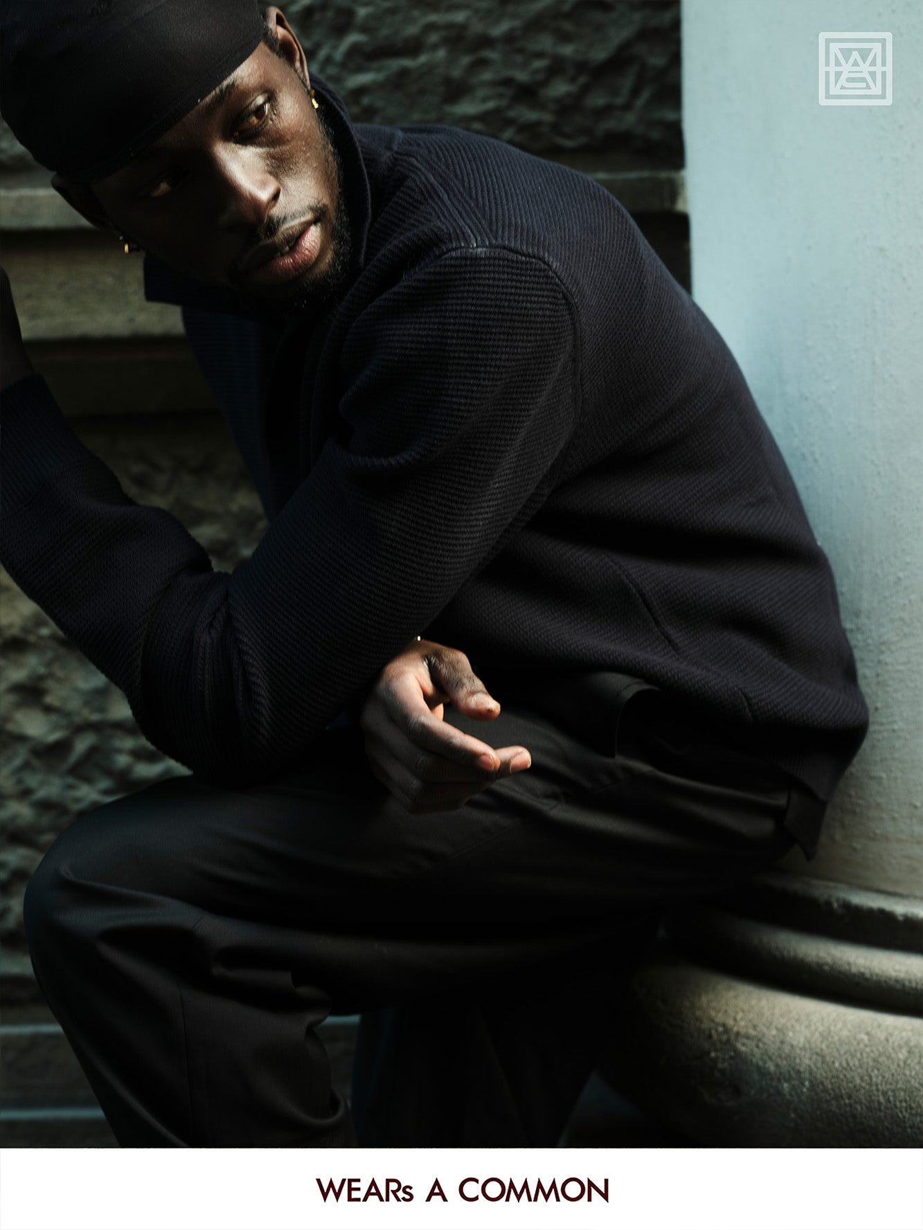 Seagull-Collared Heavyweight Cotton Sweater