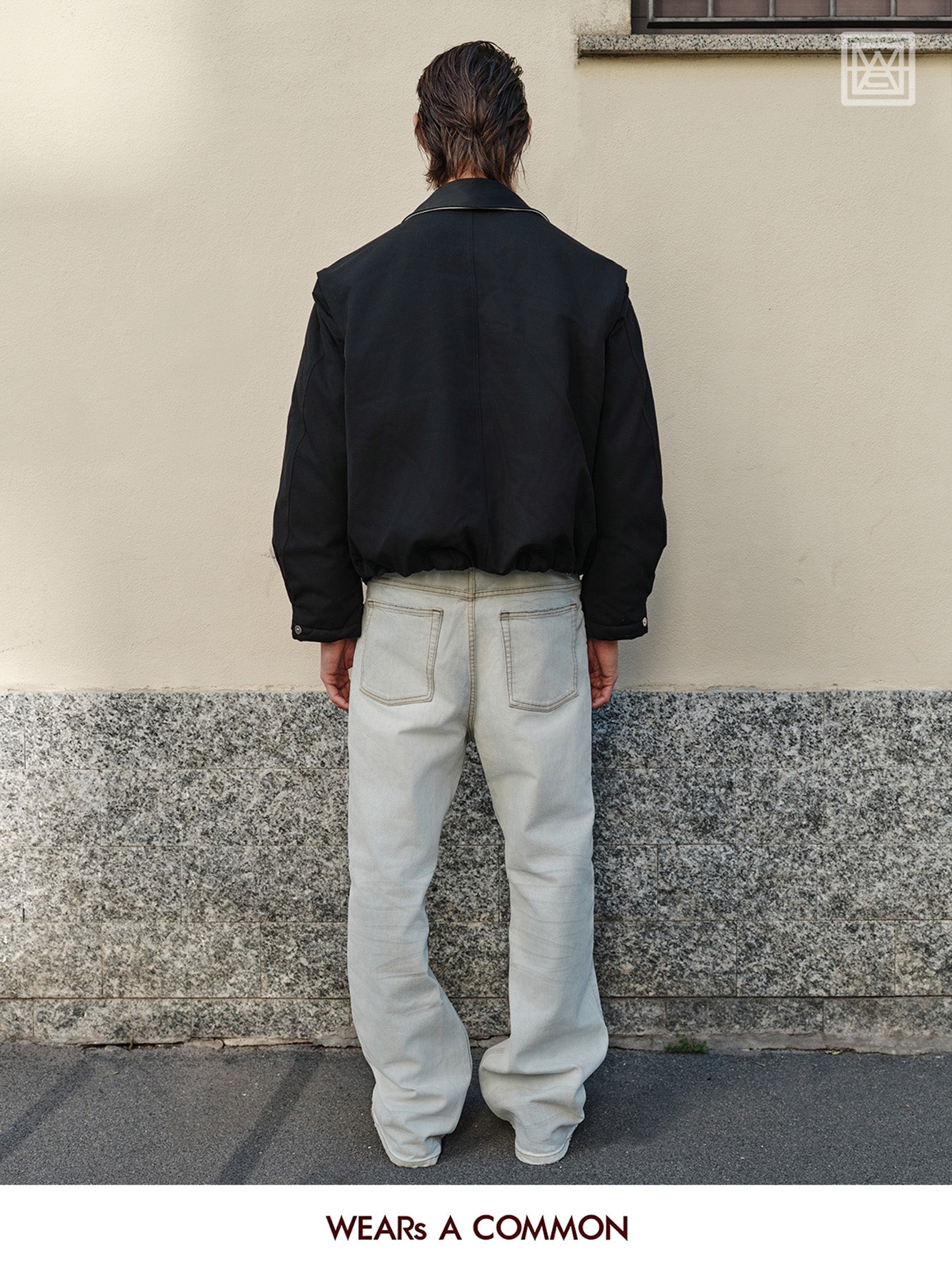 Wool-Acetate Collared Down Coat