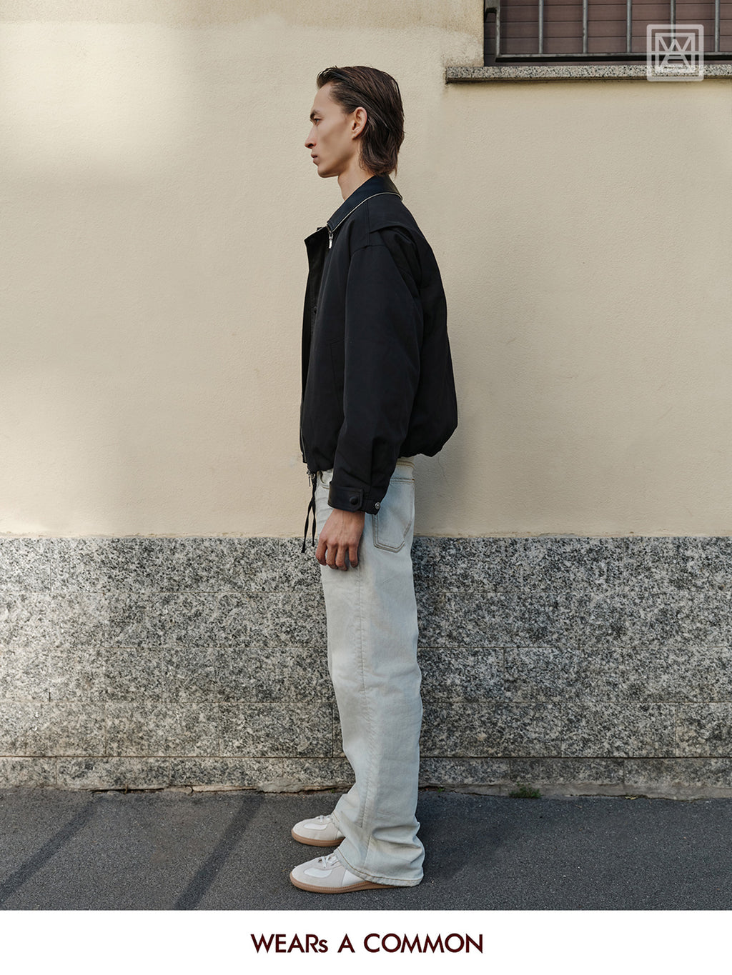 Wool-Acetate Collared Down Coat