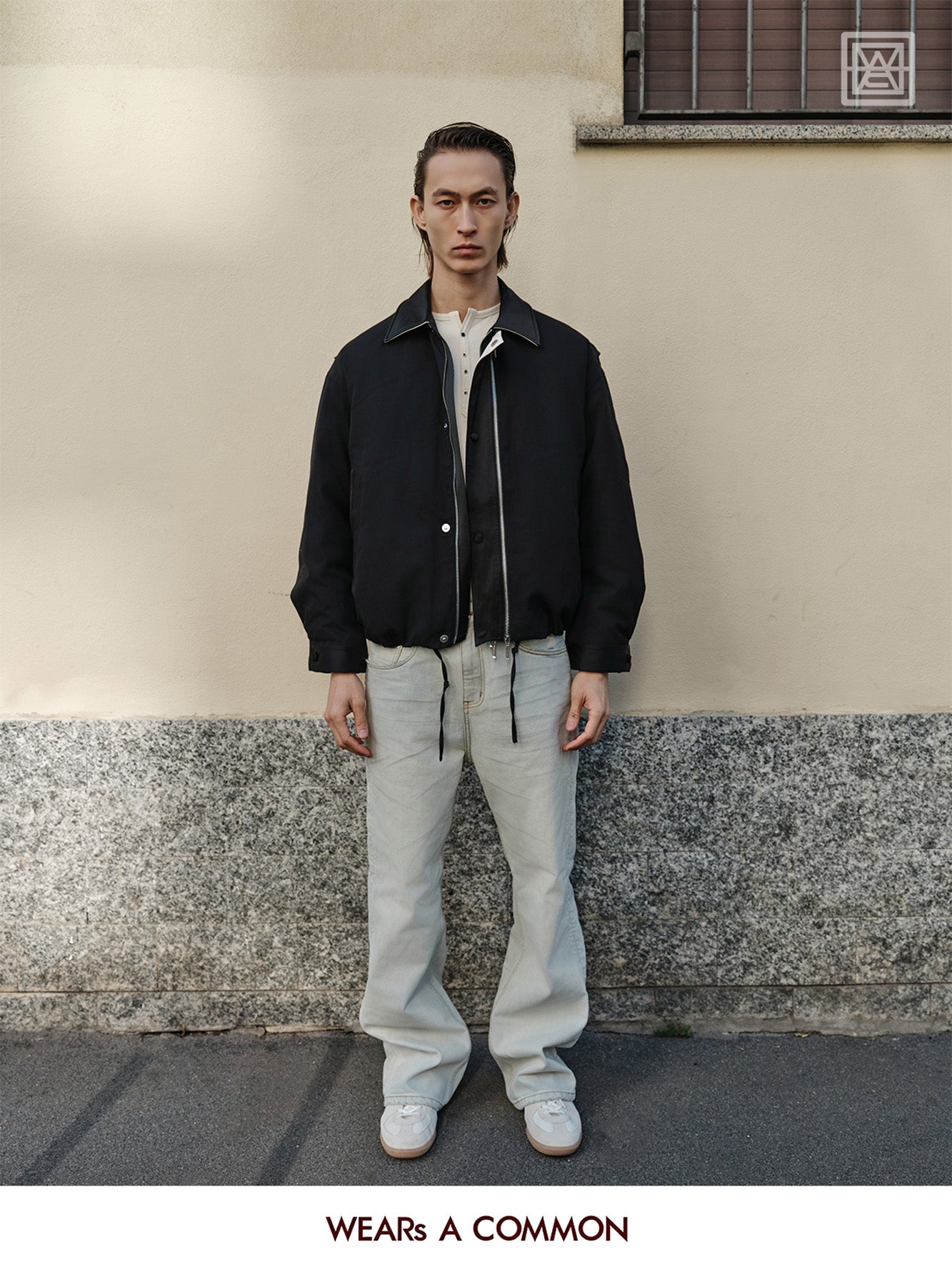 Wool-Acetate Collared Down Coat
