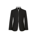 Stand-Collar Wool Blazer
